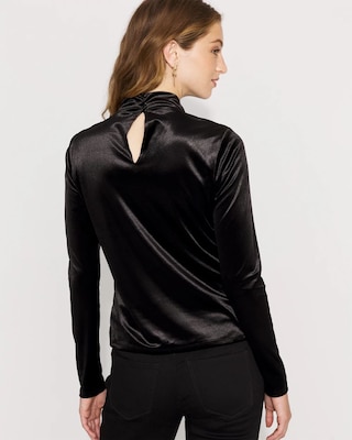WHBM FORME™ Twist Neck Velvet Top | White House Black Market